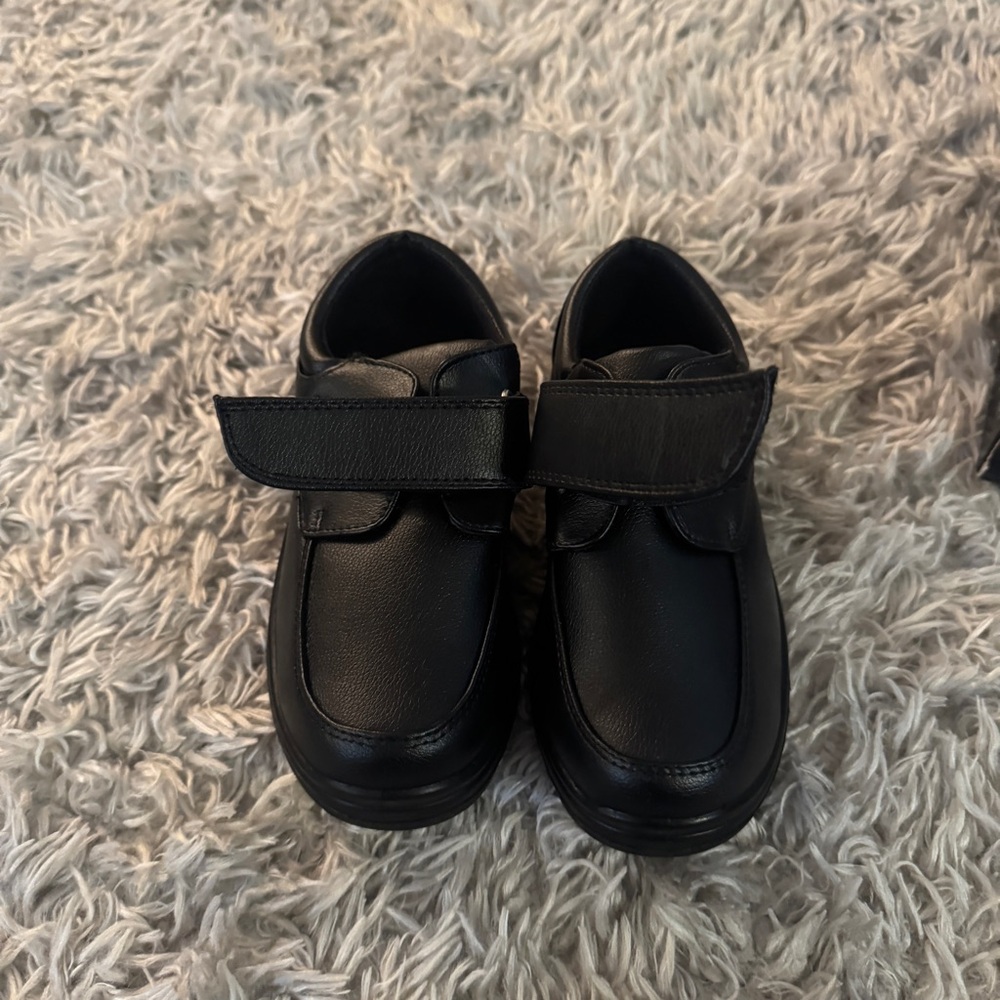 Joseph Allen Black Velcro Uniform Shoes
